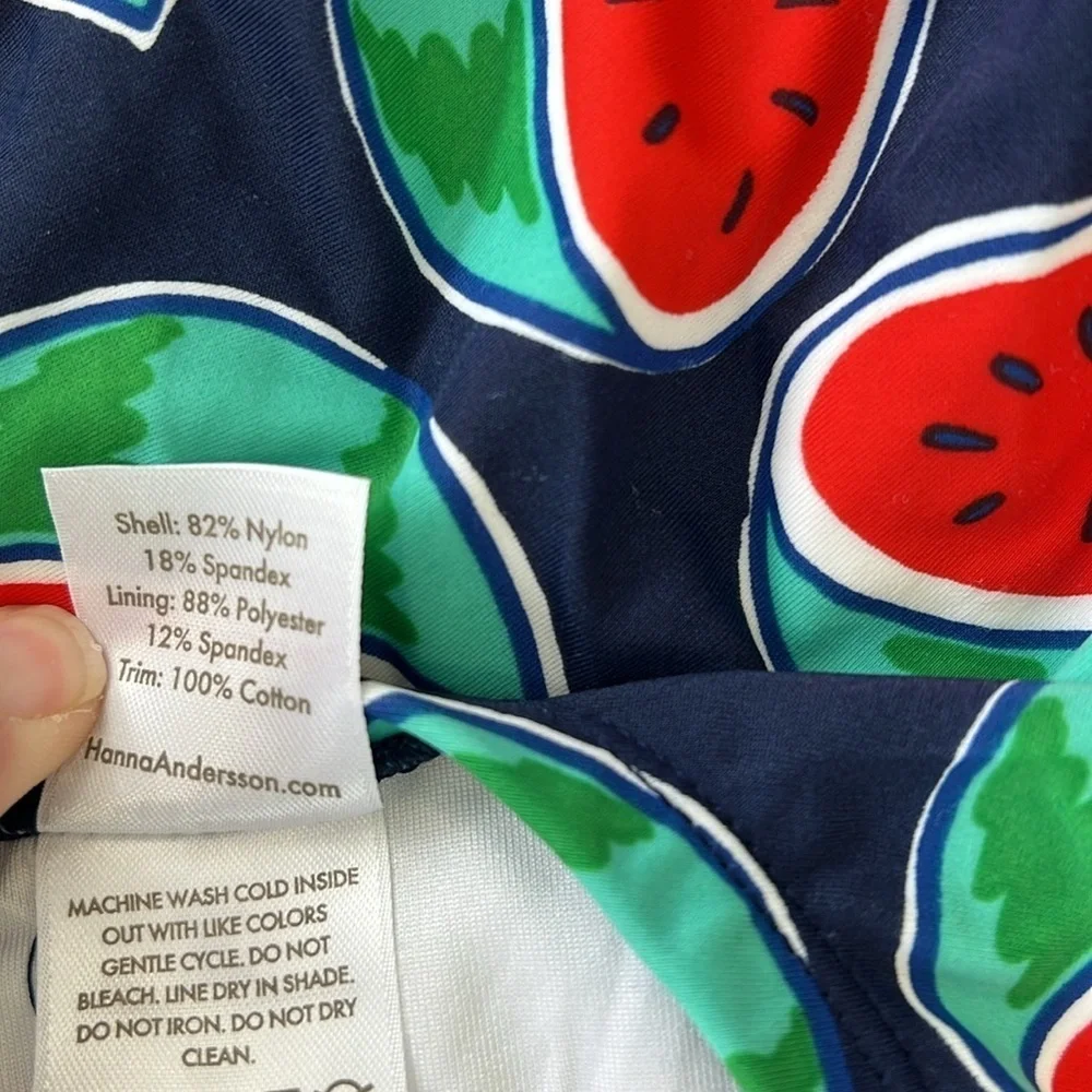 Hanna andersson watermelon cross back one piece swimsuit kids size 10